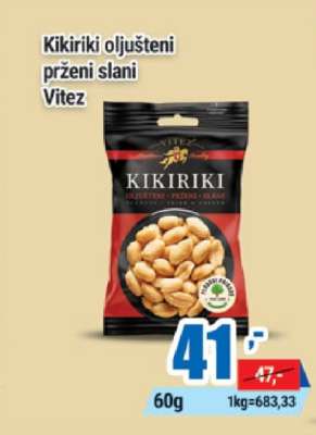 Kikiriki oljušteni prženi slani Vitez