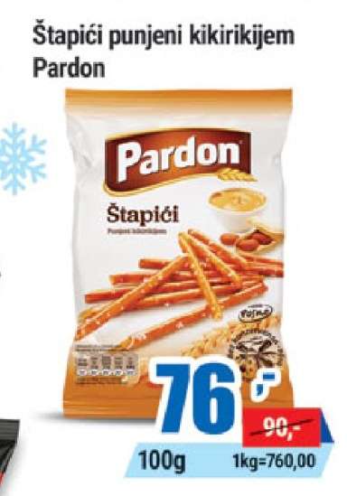 Štapići punjeni kikirikijem Pardon