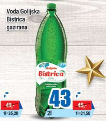 Voda Golijska Bistrica gazirana