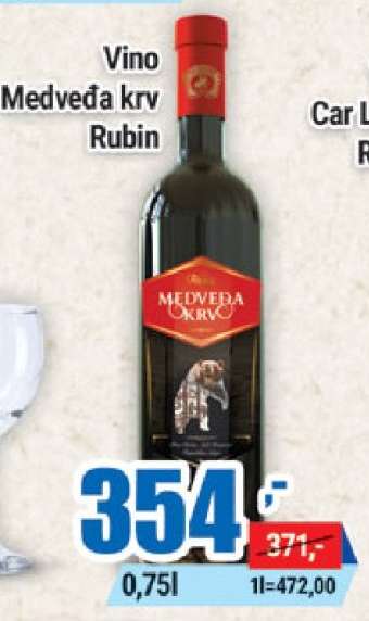 Vino Medveđa krv Rubin