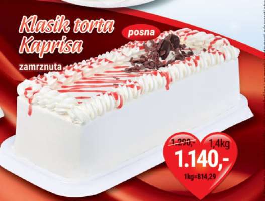 Klasik torta Kaprisa