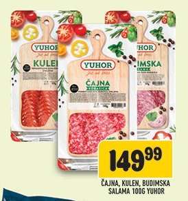 Čajna, Kulen, Budimska Salama 100g Yuhor