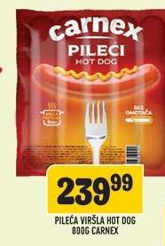 Pileća viršla hot dog