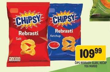 Čips Rebrasti Slani, Kečap