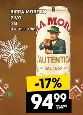 BIRRA MORETTI PIVO