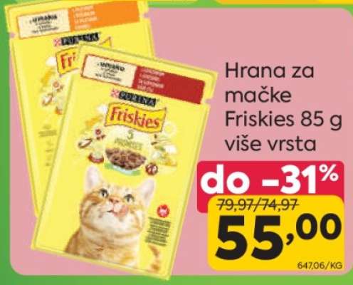 Hrana za mačke Friskies 85 g više vrsta