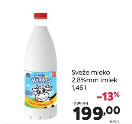 Sveže mleko 2,8%mm Imlek
