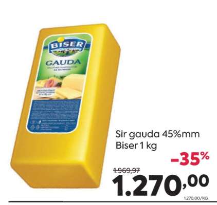 Sir gauda 45%mm Biser 1 kg