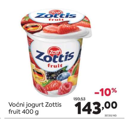 Voćni jogurt Zottis Fruit 400 g