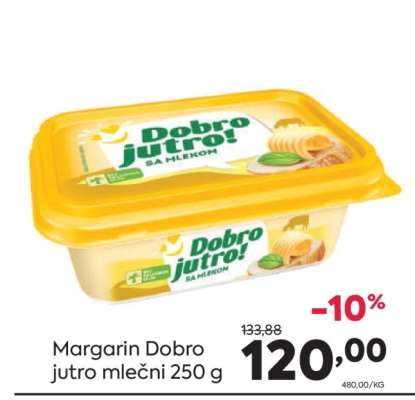 Margarin Dobro jutro mlečni 250 g