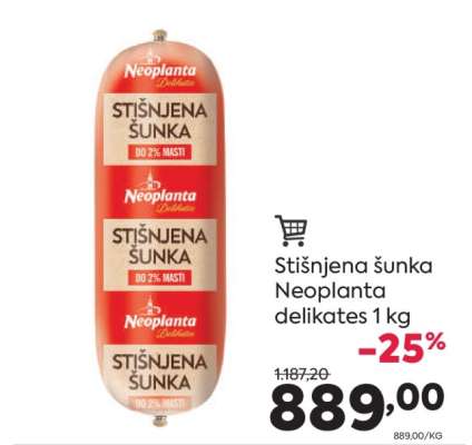 Stišnjena šunka Neoplanta delikates 1 kg