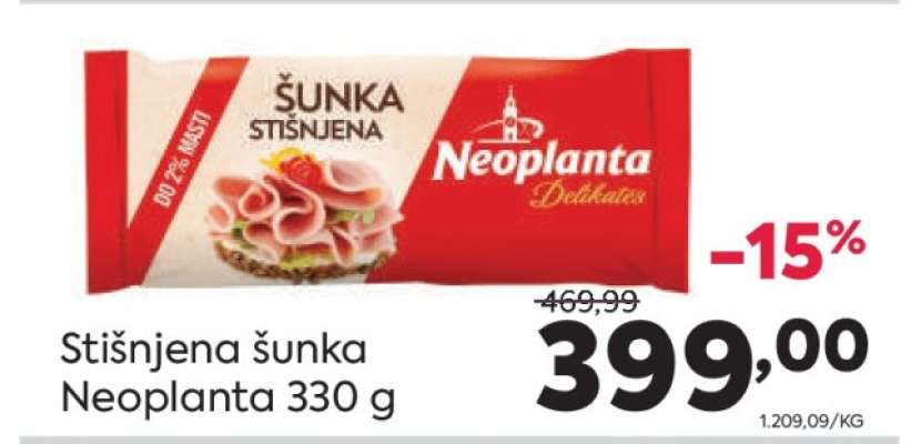 Stišnjena šunka Neoplanta 330 g