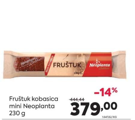 Fruštuk kobasica mini Neoplanta 230 g