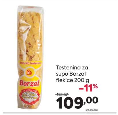 Testenina za supu Borzal flekice 200 g