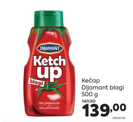 Kečap Dijamant blagi 500 g