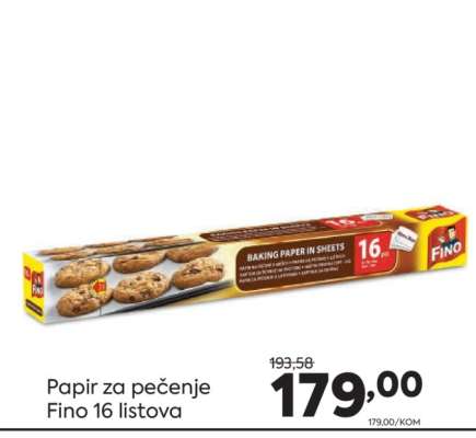 Papir za pečenje Fino 16 listova