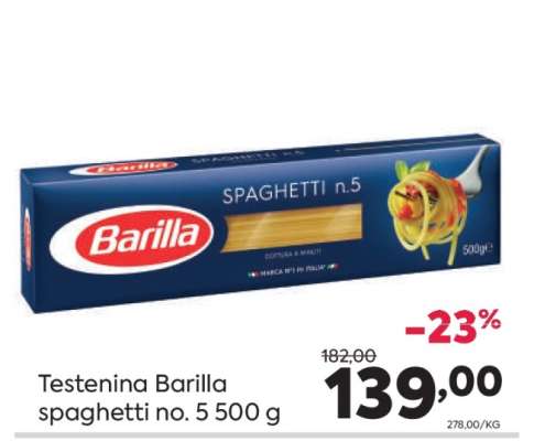 Testenina Barilla spaghetti no. 5 500 g
