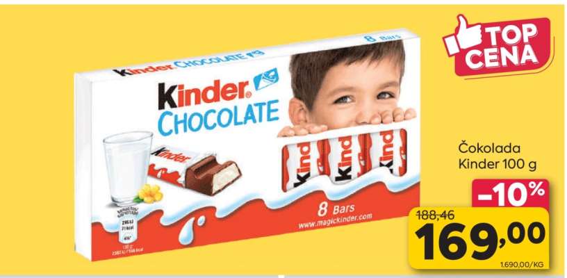 Čokolada Kinder 100 g