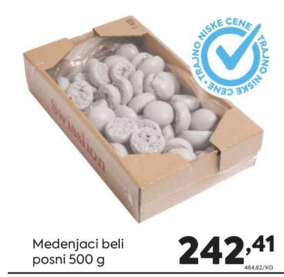 Medenjaci beli posni 500 g