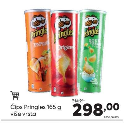 Čips Pringles 165 g
