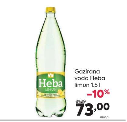 Gazirana voda Heba limun 1.5 l