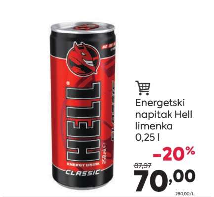 Energetski napitak Hell limenka 0,25 l