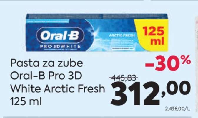 Oral-B Pro 3D White Arctic Fresh 125 ml