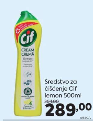 Sredstvo za čišćenje Cif lemon 500ml