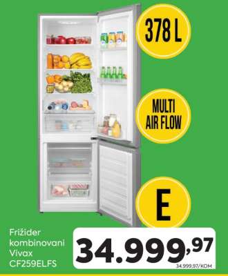 Frižider kombinovani Vivax CF259ELFS