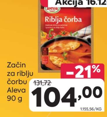 Začin za riblju čorbu Aleva 90 g