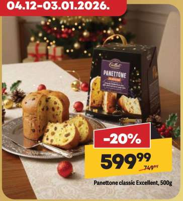 Panettone classic Excellent, 500g