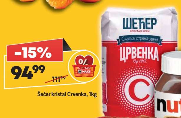 Šećer kristal Crvenka 1kg