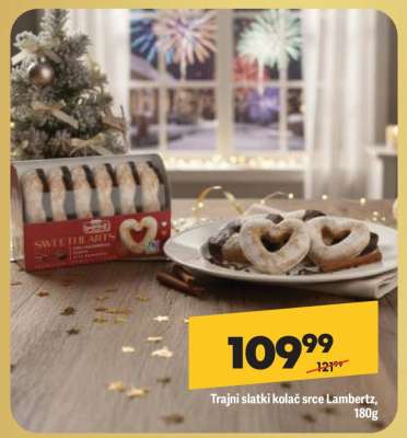 Trajni slatki kolač srce Lambertz, 180g