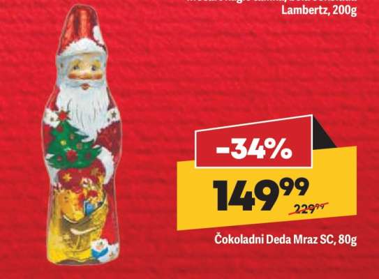 Čokoladni Deda Mraz SC, 80g