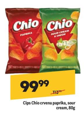 Cips Chio crvena paprika, sour cream, 80g