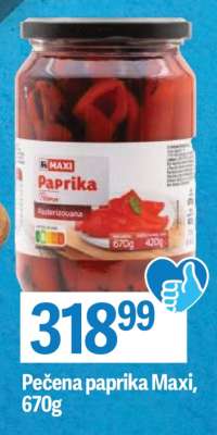 Pečena paprika Maxi 670g