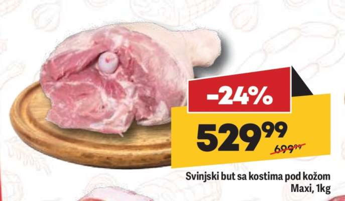 Svinjski but sa kostima pod kožom Maxi, 1kg