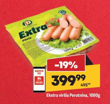 Ekstra viršla Perutnina 1000g