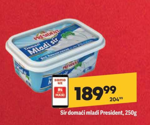 Sir domaći mladi President, 250g