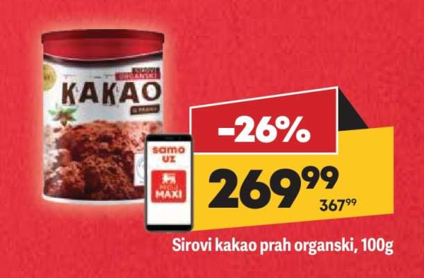 Sirovi kakao prah organski 100g