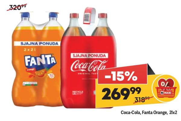 Coca-Cola, Fanta Orange, 2lx2