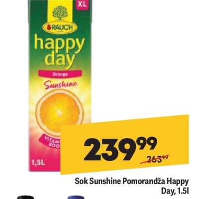 Sok Sunshine Pomorandža Happy Day, 1.5l