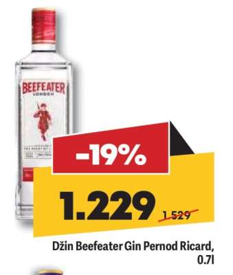 Džin Beefeater Gin Pernod Ricard, 0,7l