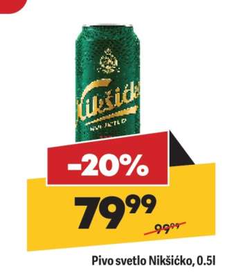 Pivo svetlo Nikšićko 0,5l