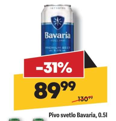 Pivo svetlo Bavaria 0.5l