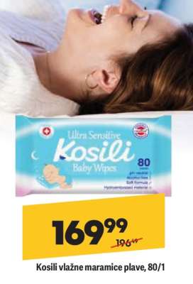 Kosili vlažne maramice plave, 80/1