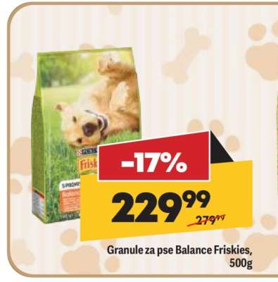 Granule za pse Balance
Friskies 500g