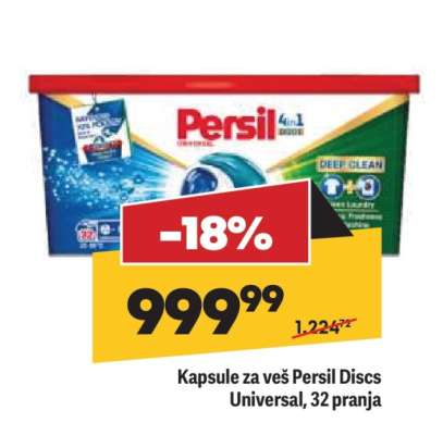 Kapsule za veš Persil Discs Universal, 32 pranja