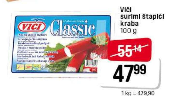 VIČI surimi štaplići kraba