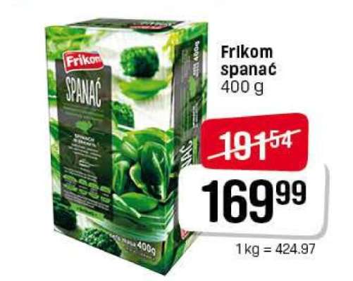 Frikom Spanać 400 g